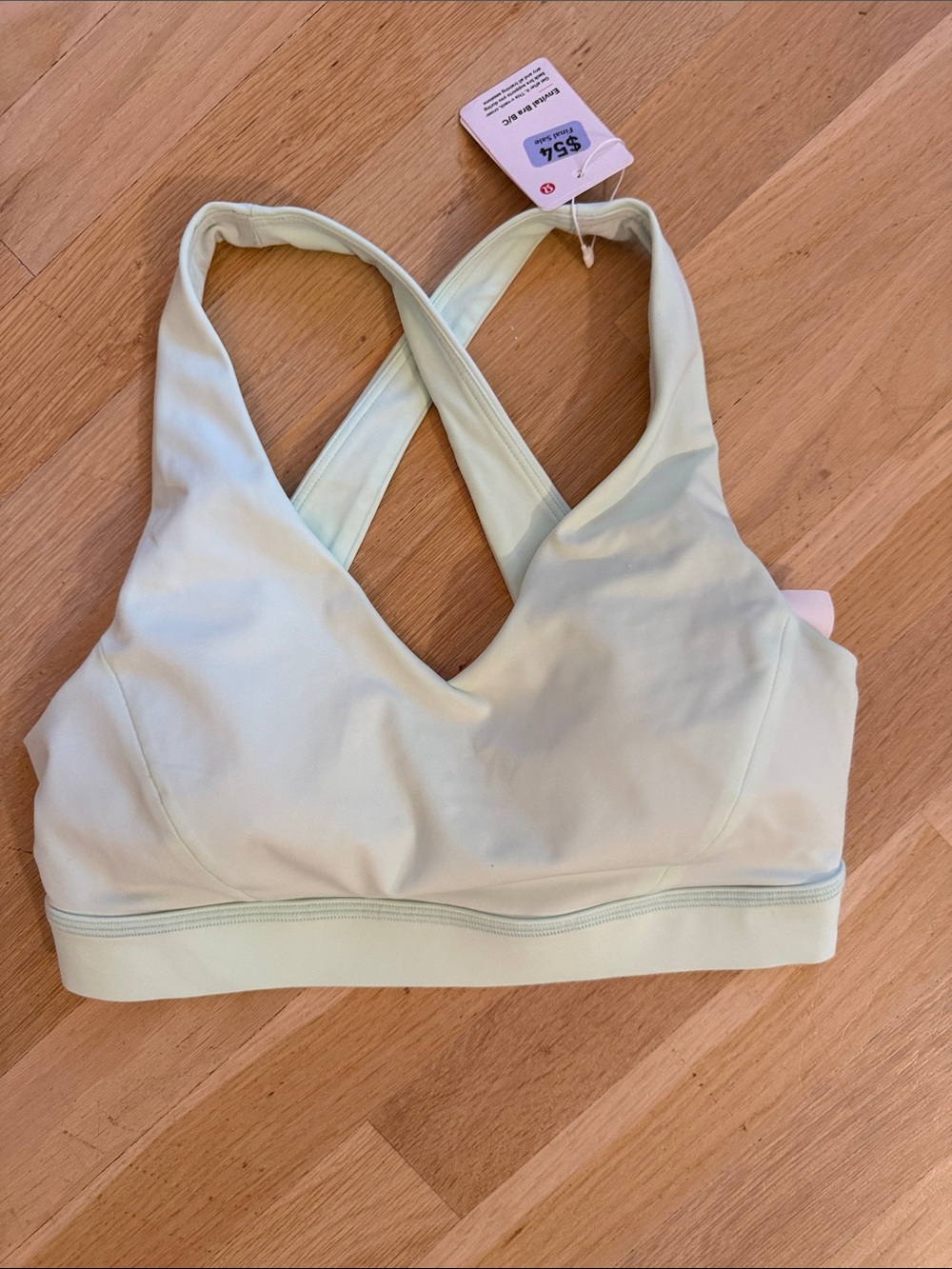 lulu Light Mint Cross-Back envital sport Bra